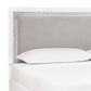 Ashley Maeling King Upholstered Panel LED Bed in Matte White and Gray, , large