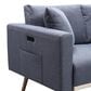 HOMLUX 56.5" Stationary Loveseat with USB Ports in Dark Gray, , large