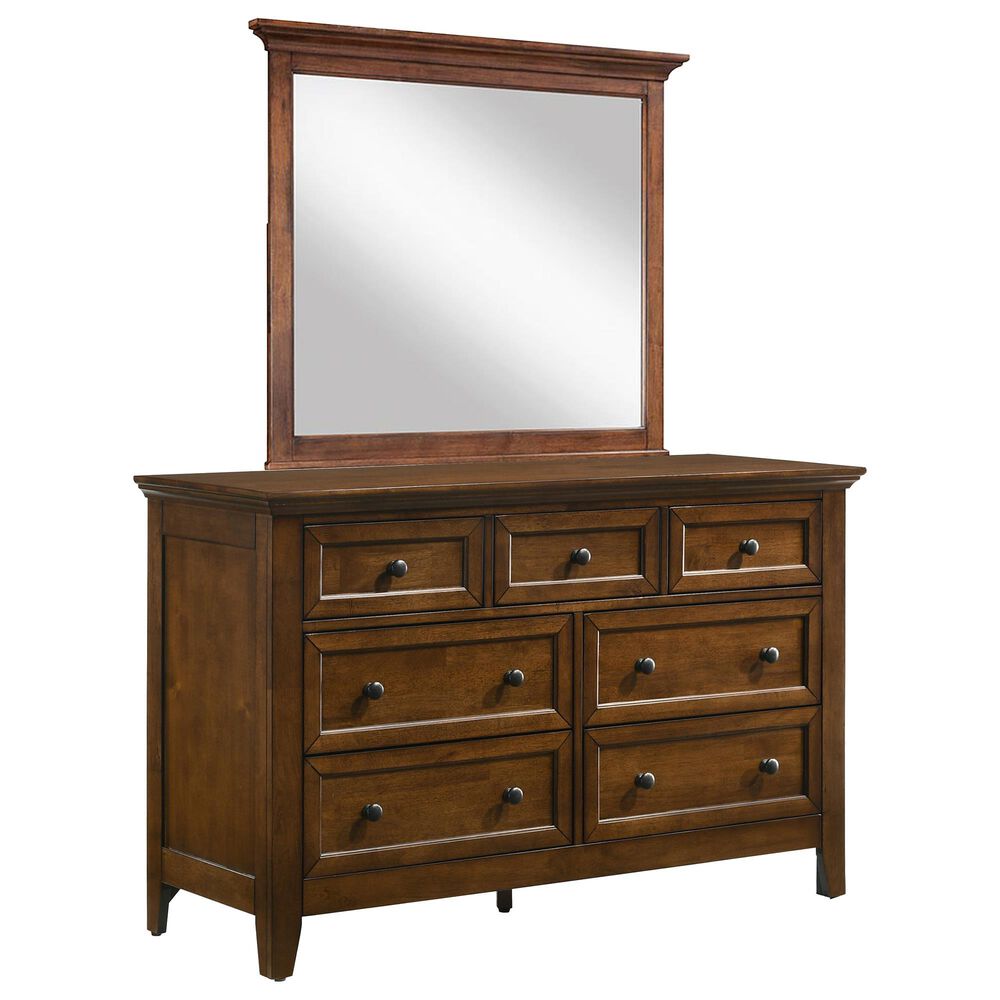 Hawthorne Furniture San Mateo Youth 7-Drawer Dresser and Mirror in Tuscan, , large