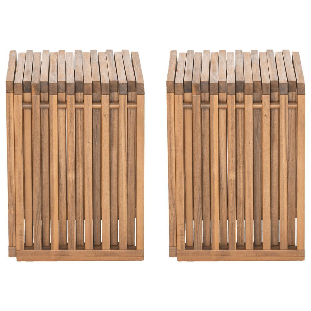 Zuo Modern Riviera Patio Extendable Stool in Natural &#40;Set of 2&#41;, , large
