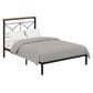 HOMLUX Twin Floating Bed Frame with LED Headboard and Charging Station in Black, , large