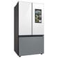 Samsung Bespoke Bespoke 24 Cu. Ft. French Door Refrigerator with Beverage Center - White Glass Top Panels and Grey Glass Bottom Door Panel Included, , large