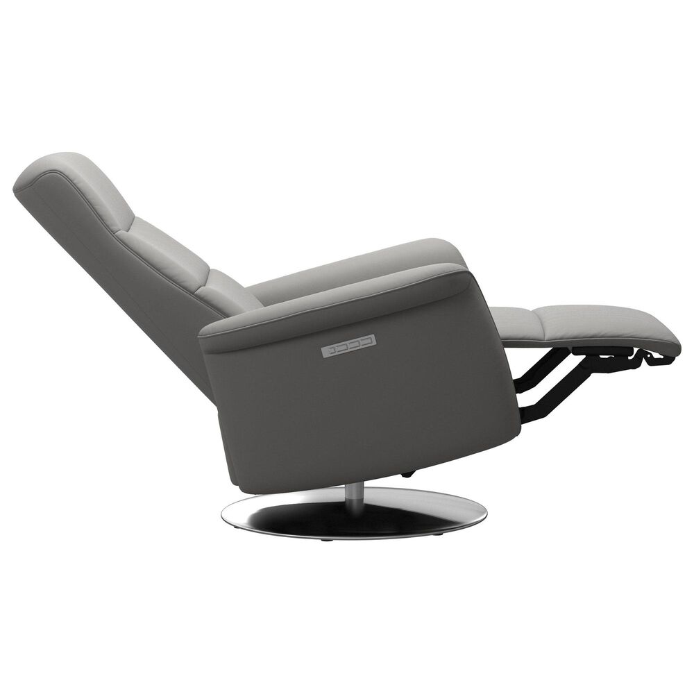 Stressless Mike Medium Power Recliner in Paloma Silver Grey, , large