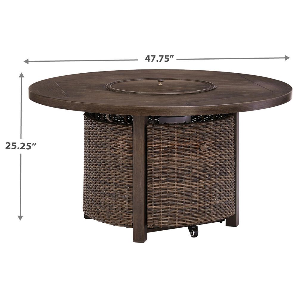 Ashley Paradise Trail 5-Piece Fire Pit Chat Set in Beige, , large