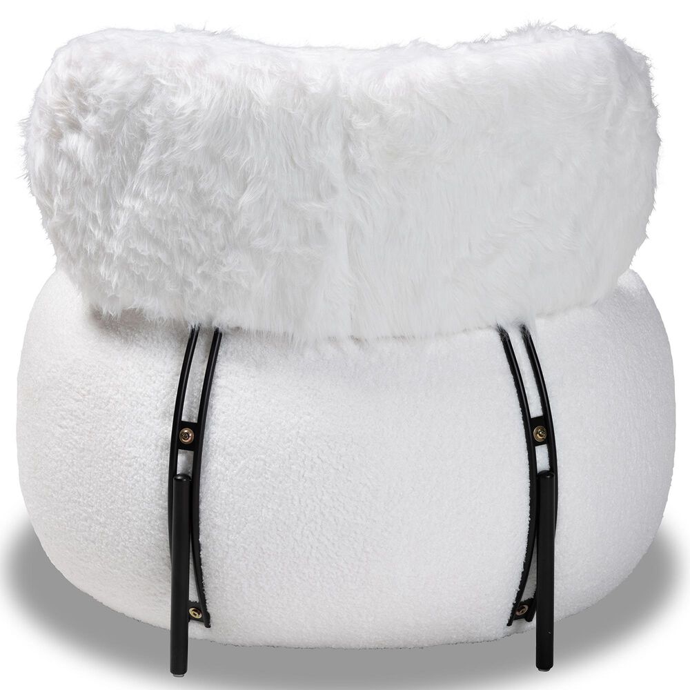 Baxton Studio Tayla Accent Chair in White, , large