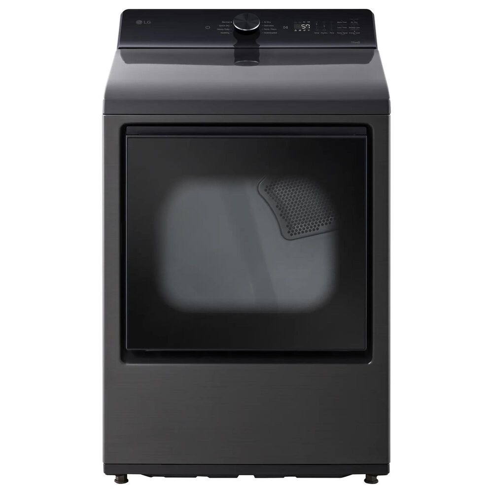 LG 7.3 Cu. Ft. Ultra Large Capacity Smart Electric Dryer in Platinum Black, , large