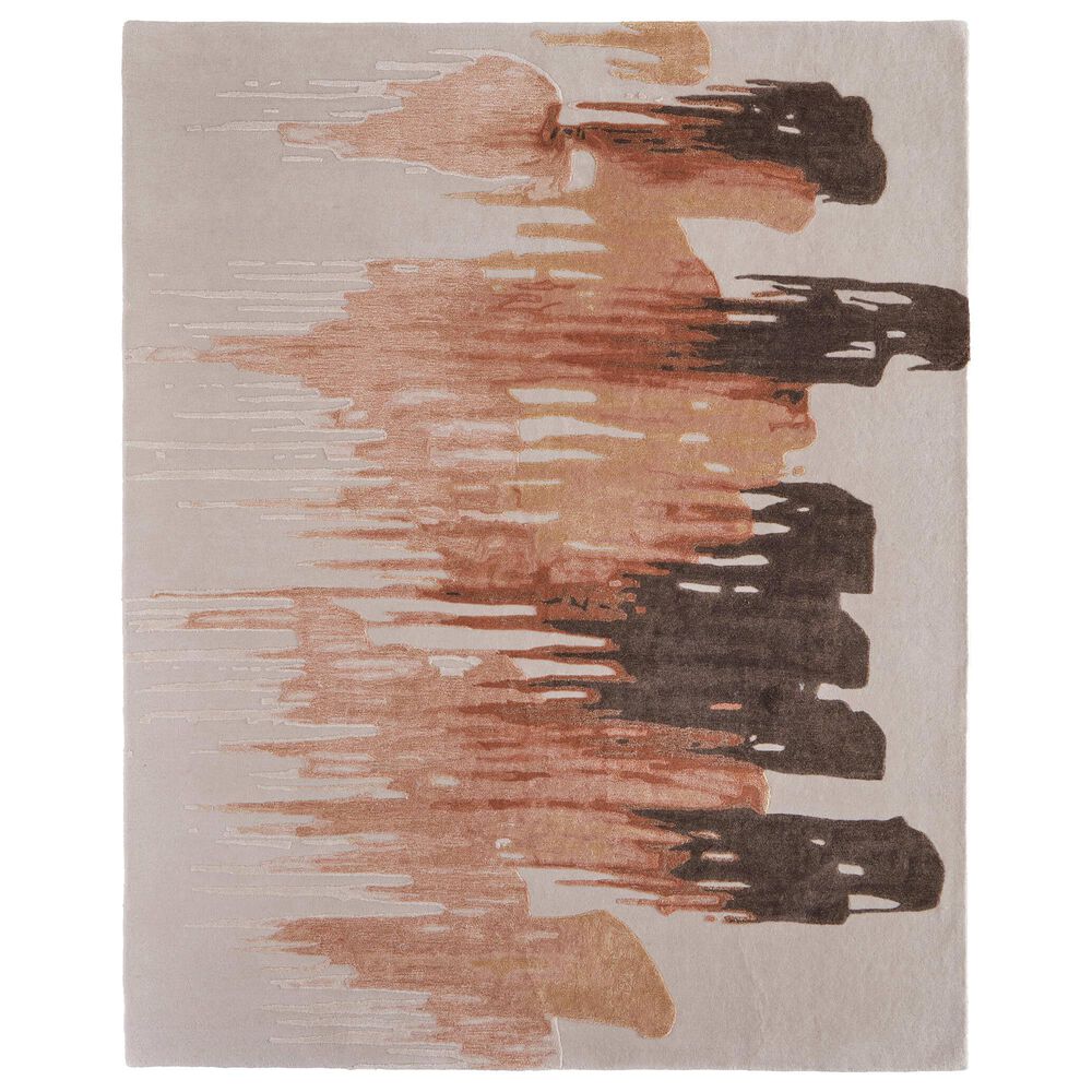 Feizy Anya 5" x 8" Rust and Brown Area Rug, , large