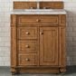 James Martin Vanities Bristol 30" Single Bathroom Vanity in Saddle Brown with 3 cm Victorian Silver Quartz Top and Rectangular Sink, , large