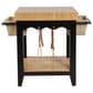 Linon Home Decor Kolton Kitchen Island in Black and Natural, , large