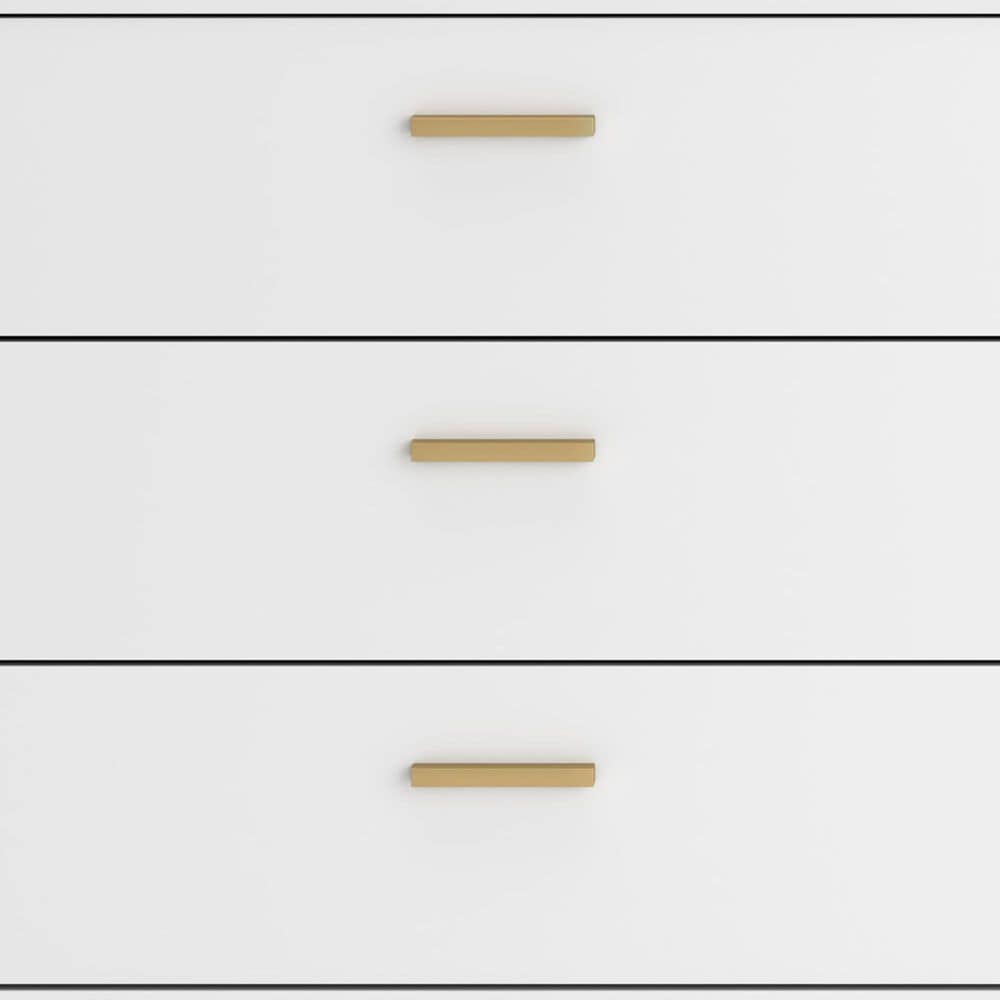 Ashley Socalle 6-Drawer Dresser in Matte White and Gold, , large