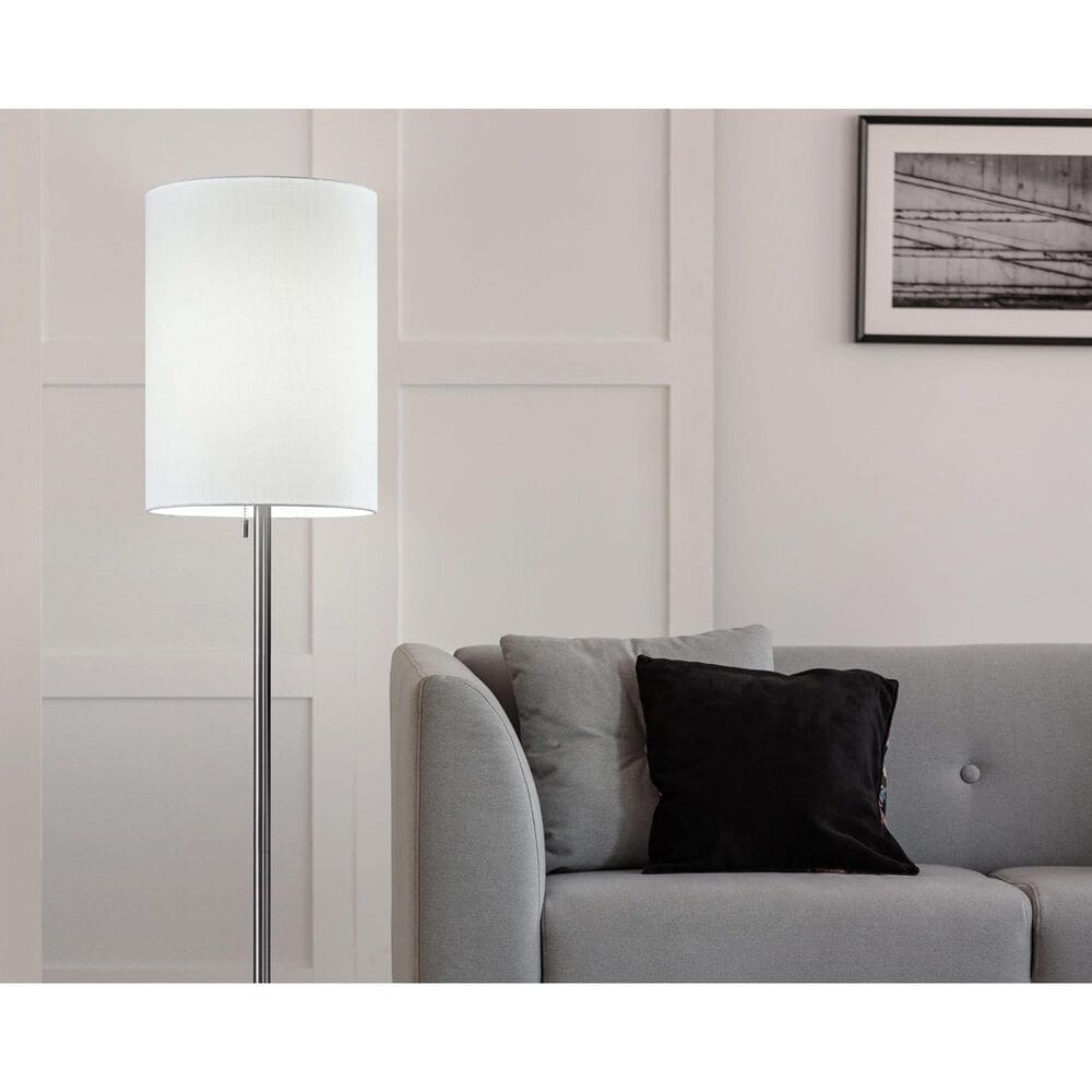 Adesso Liam Floor Lamp in Brushed Steel, , large