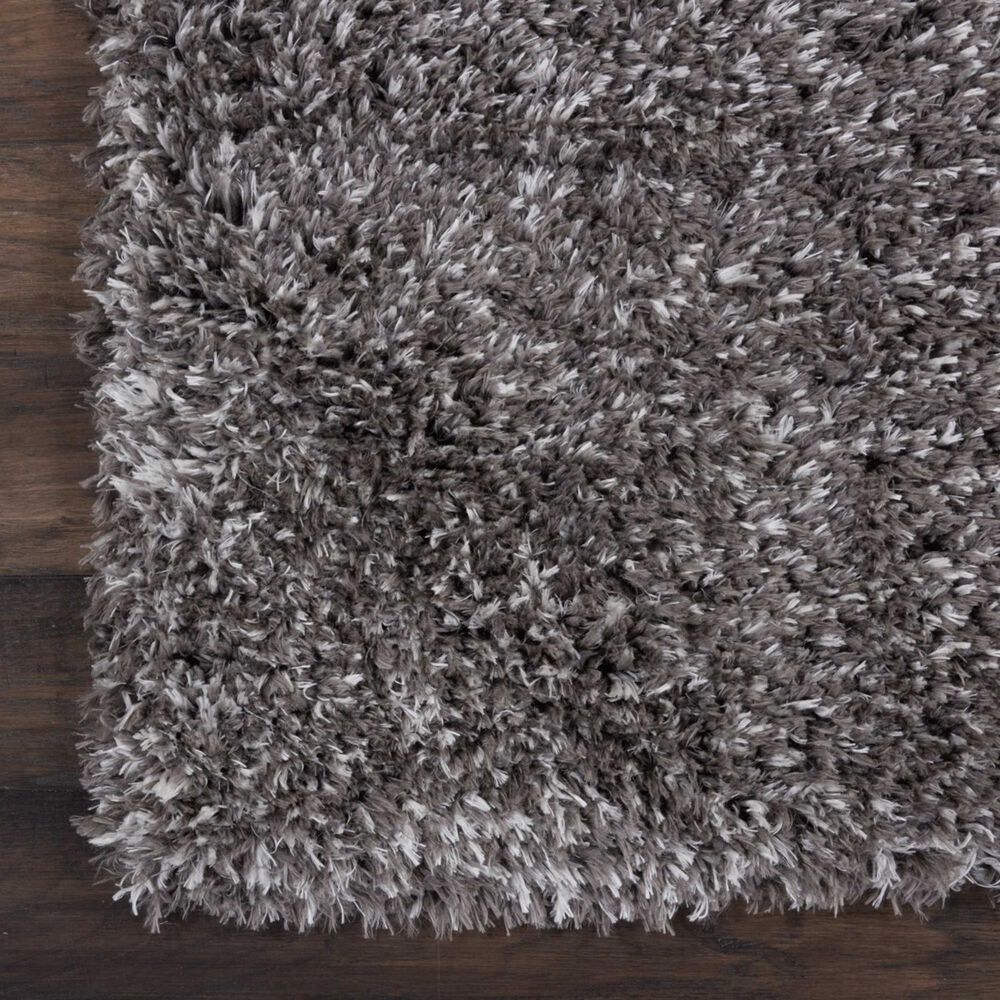 Nourison Luxe Shag LXS01 9&#39; x 12&#39; Charcoal Area Rug, , large