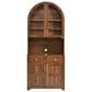 HOMLUX 75" Arched Kitchen Pantry Cabinet with LED Light in Walnut, , large