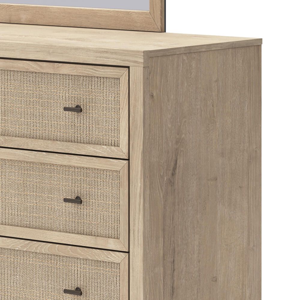Ashley Cielden 6-Drawer Dresser and Mirror in Tan, , large