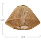 Creative Coop Lillian 1-Light Flush Mount with Natural Paper Rope Shade in Brushed Gold, , large