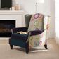 Jennifer Taylor Home Anya Arm Chair in Navy Blue, Purple, Red, Taupe and Green, , large