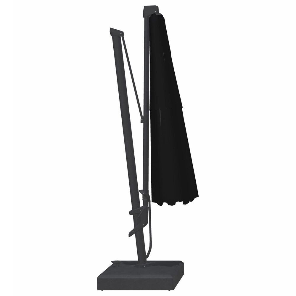 Garden Party Starlux AKZ Plus 13" Octagon Cantilever Umbrella with Base in Black, , large