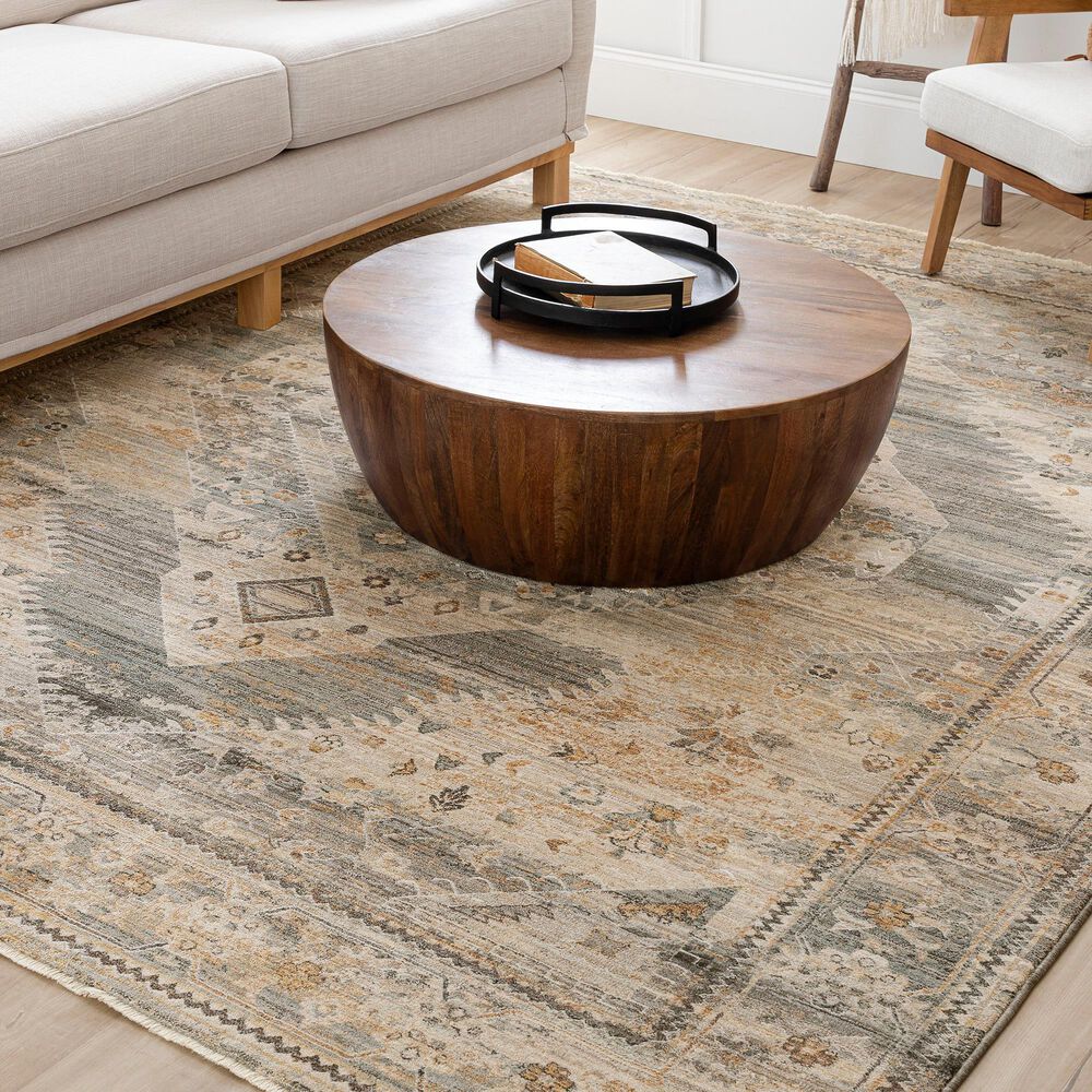 Karastan Echo Gamin 5&#39; x 7&#39;10&quot; Grey Area Rug, , large