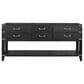 Lexora Home Norwalk 72" Double Bathroom Vanity in Black Oak with White Carrara Marble Top and Rectangular Sinks, , large