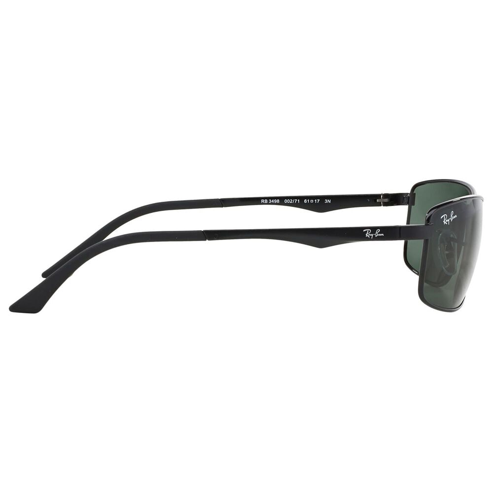 Rayban Glasses Sunglasses with Green Lenses in Polished Black, , large