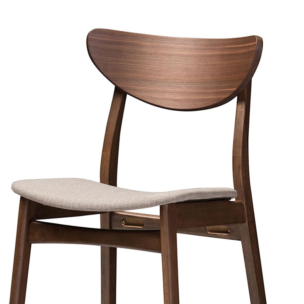 Baxton Studio Latina Counter Stool with Light Grey Cushion in Walnut (Set of 2), , large