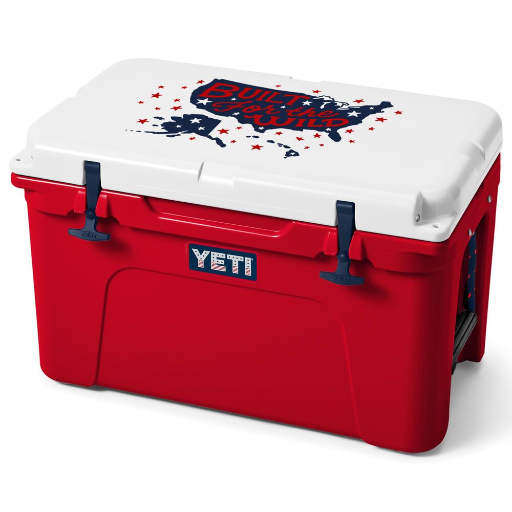 YETI Tundra 45 Hard Cooler in Rescue Red, Navy and White, , large