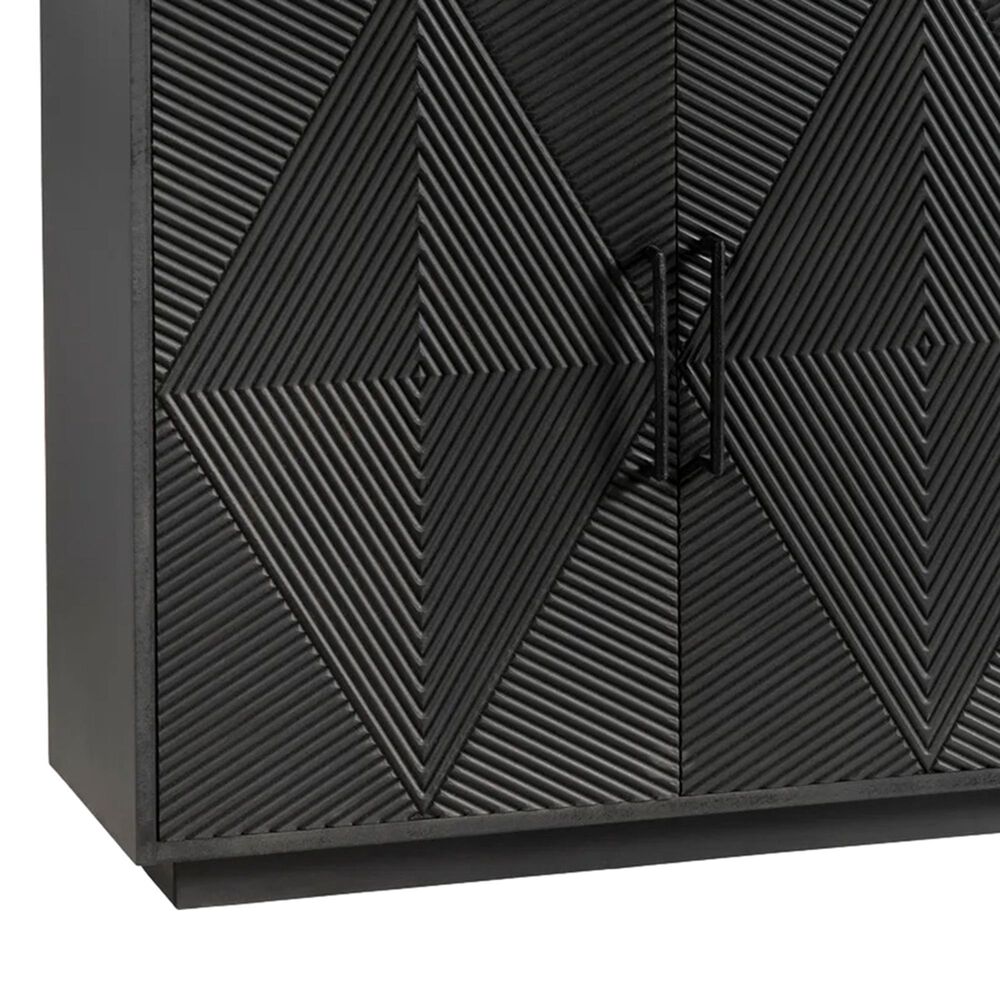Crestview Collection Watson 72&quot; 4-Door Media Console in Black, , large