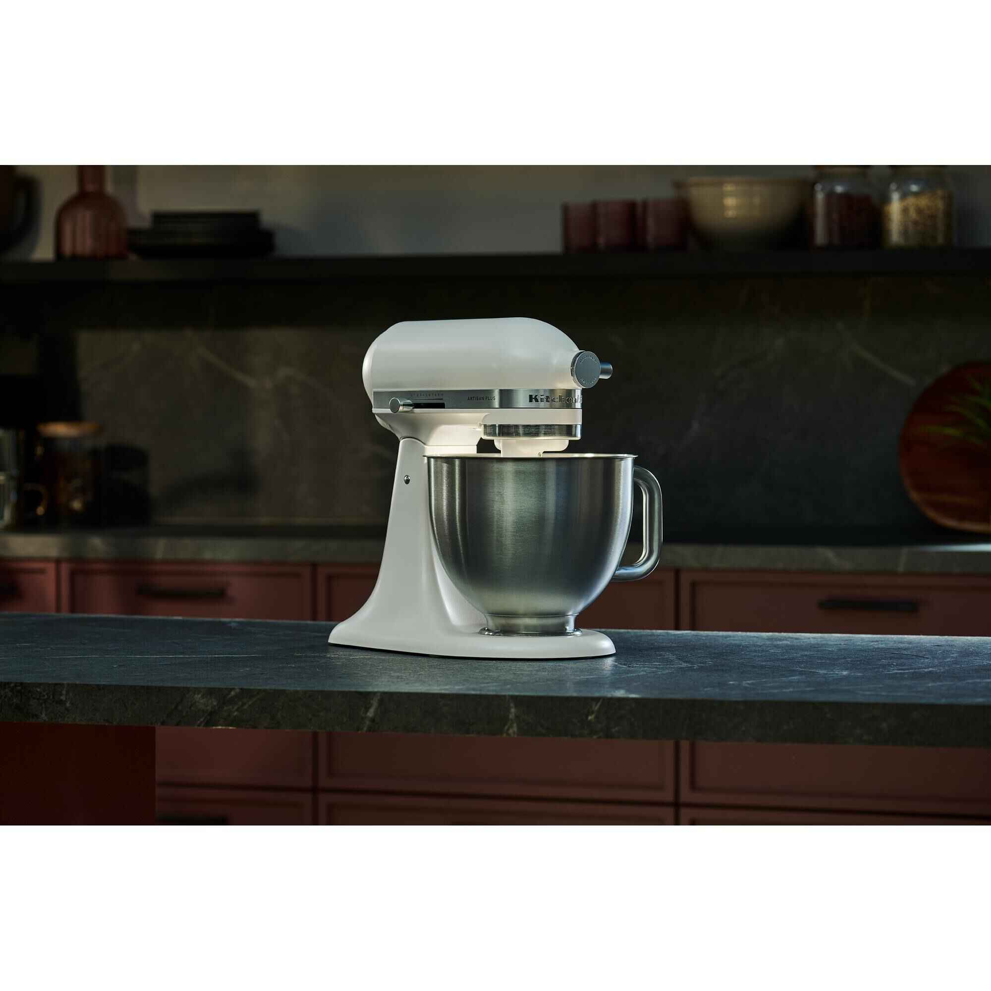 KitchenAid Artisan Plus 5-Quart Stand Mixer in Porcelain White