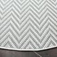 Safavieh Bermuda Chevron 6"7" Round Light Blue and Cream Indoor/Outdoor Area Performance Rug, , large