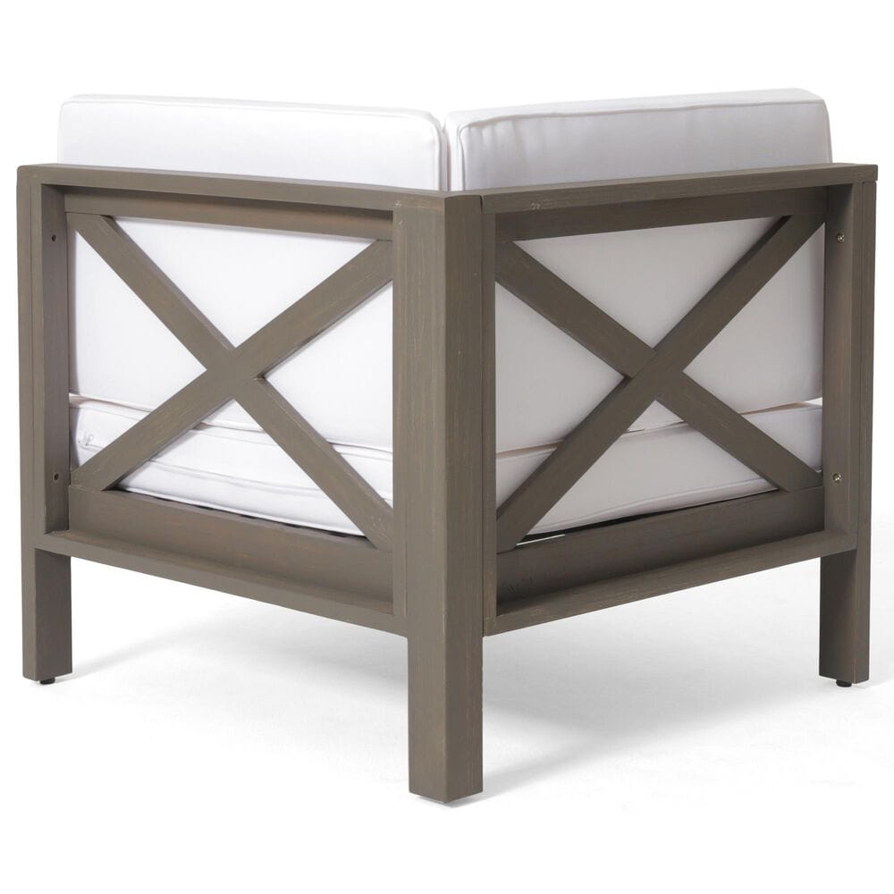 Hearth and Haven Brava 4-Piece Outdoor Sectional Set in White, , large