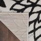 Nourison Aloha Floral 3" x 5" Black and White Indoor/Outdoor Area Rug, , large