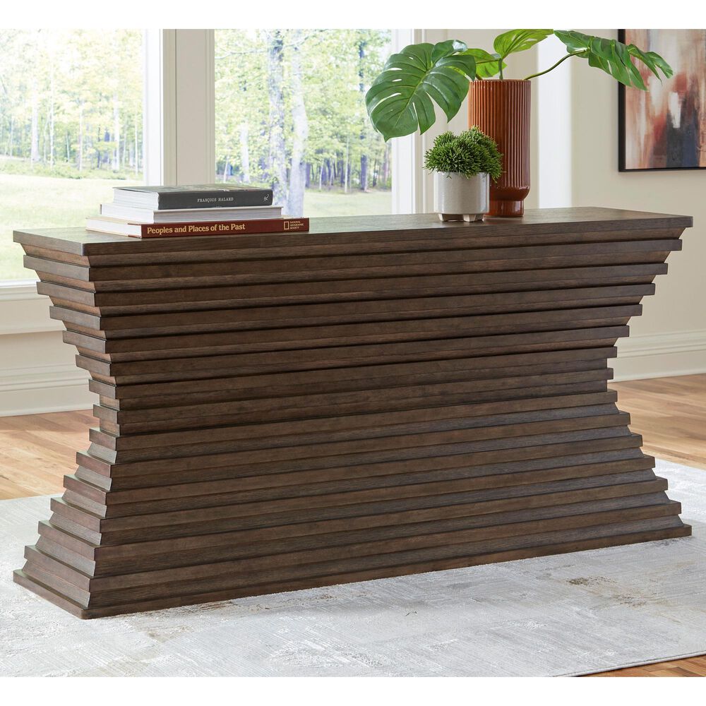 Ashley Hannodream Sofa Table in Warm Brown, , large