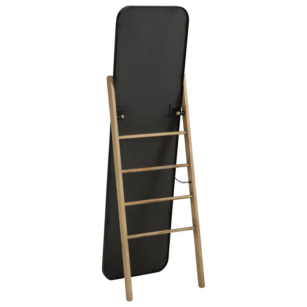 Ashley Bronick Floor Mirror in Black and Light Brown, , large