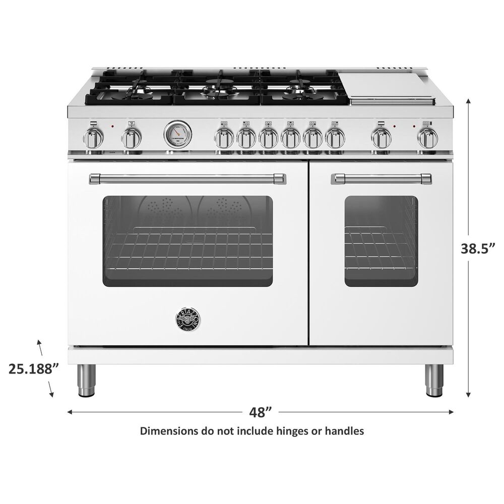 Bertazzoni Master 4.7 Cu.Ft. Dual Fuel Range in Bianco Matt, , large