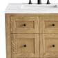James Martin Vanities Breckenridge 30" Single Bathroom Vanity in Light Natural Oak with 3 cm Arctic Fall Solid Surface Top and Rectangular Sink, , large