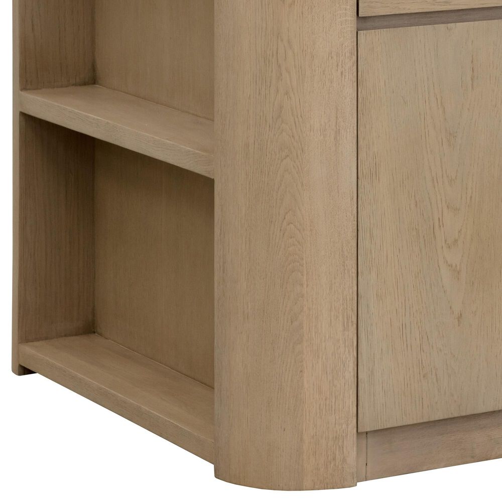 Club Collection By Sunpan Romilly Kitchen Island in Light Wash and White, , large