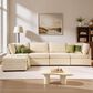 HOMLUX 5-Piece Mod Sectional with Ottoman in Beige, , large
