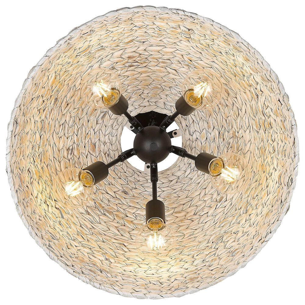 Golden Lighting Rue 5-Light Pendant in Matte Black, , large
