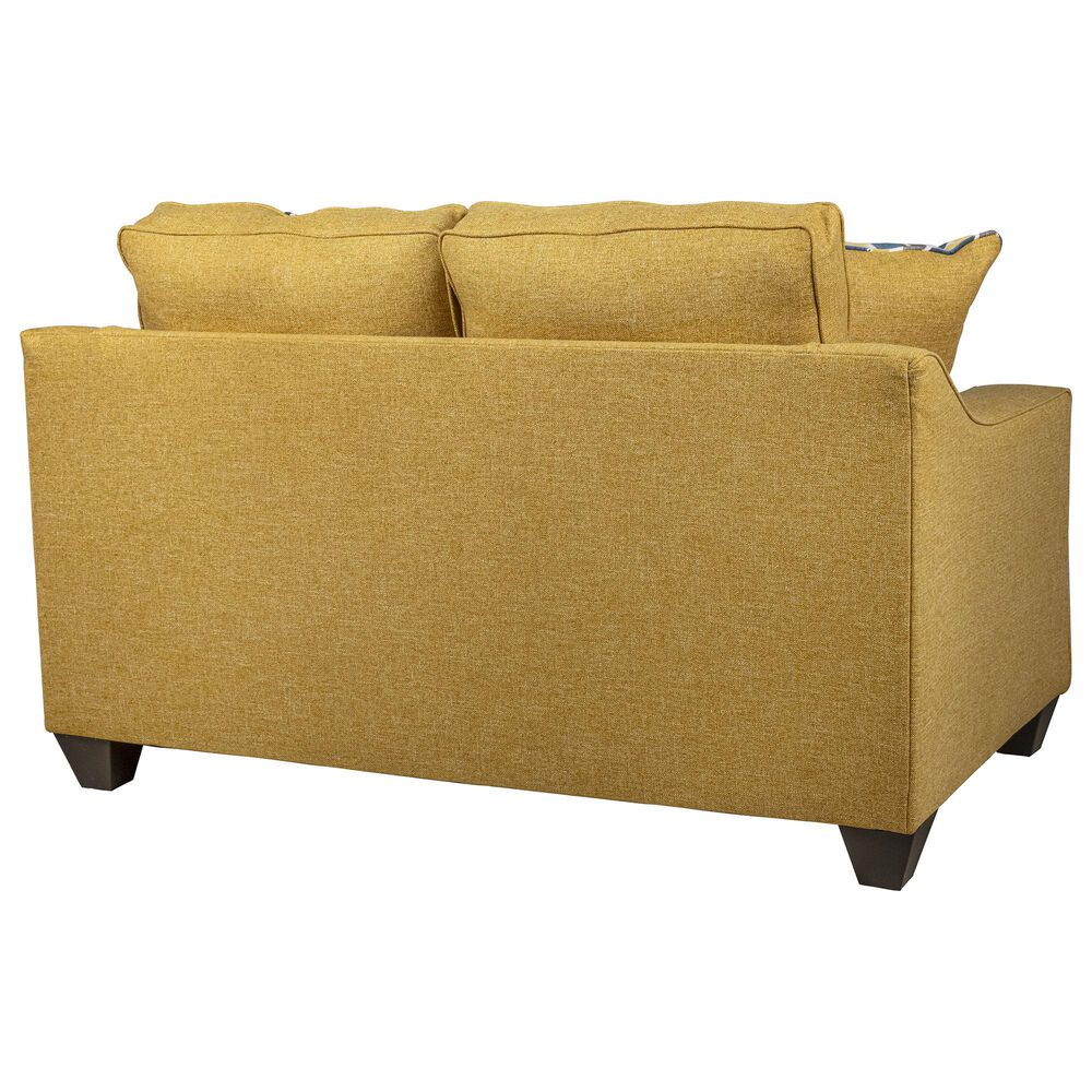 J Cooper USA Galaxy Stationary Loveseat in Maize Yellow, , large