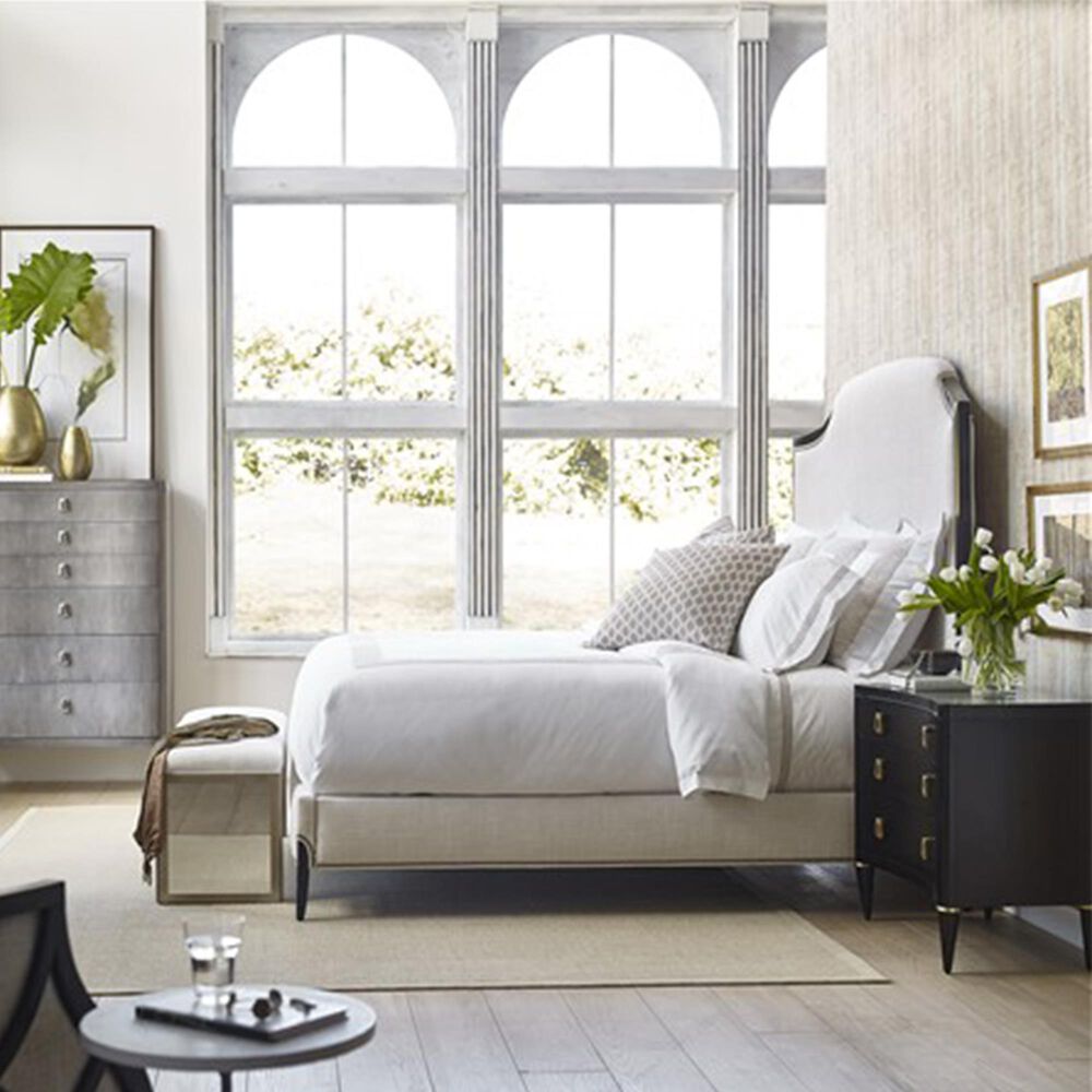 Vanguard Furniture Lillet King Upholstered Panel Bed in Jules Snow