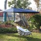 Hearth and Haven 14.8" Double Sided Outdoor Umbrella without Base in Navy Blue, , large