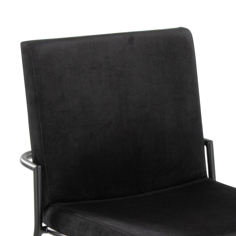 LumiSource Dutchess Side Chair with Black Velvet Cushion in Black (Set of 2), , large