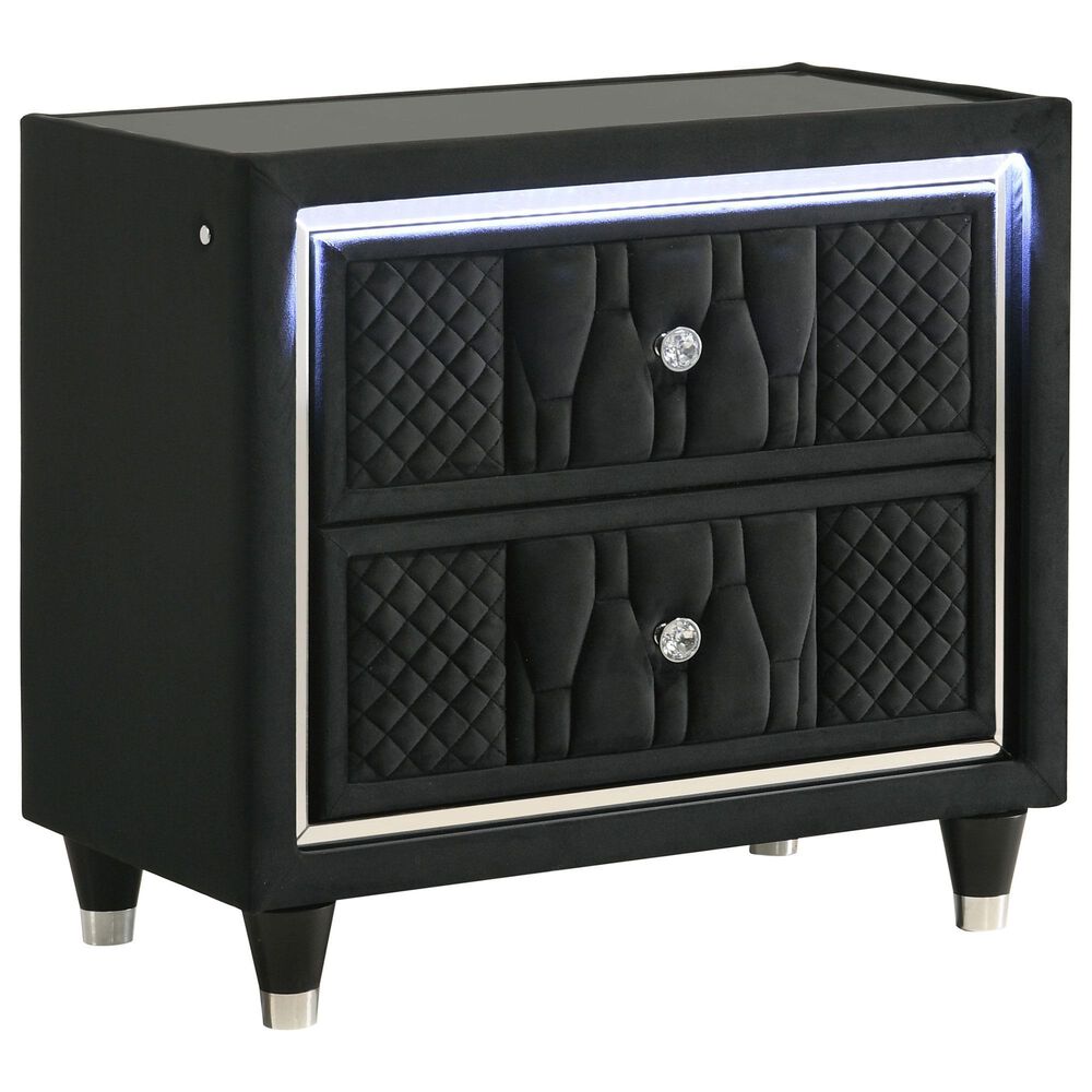 Pacific Landing Lorient Queen 5 Piece Set in Black with Fireplace, , large