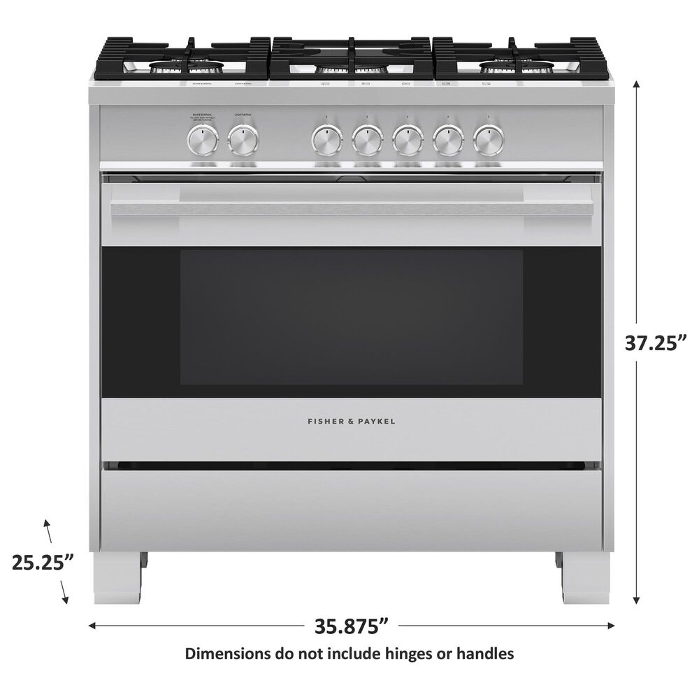 Fisher &amp; Paykel 36&quot; Freestanding Gas Ranges in Stainless Steel, , large