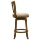 Armen Living Wren Swivel Counter Height Stool with Light Scone Upholstery in Sepia Brown, , large