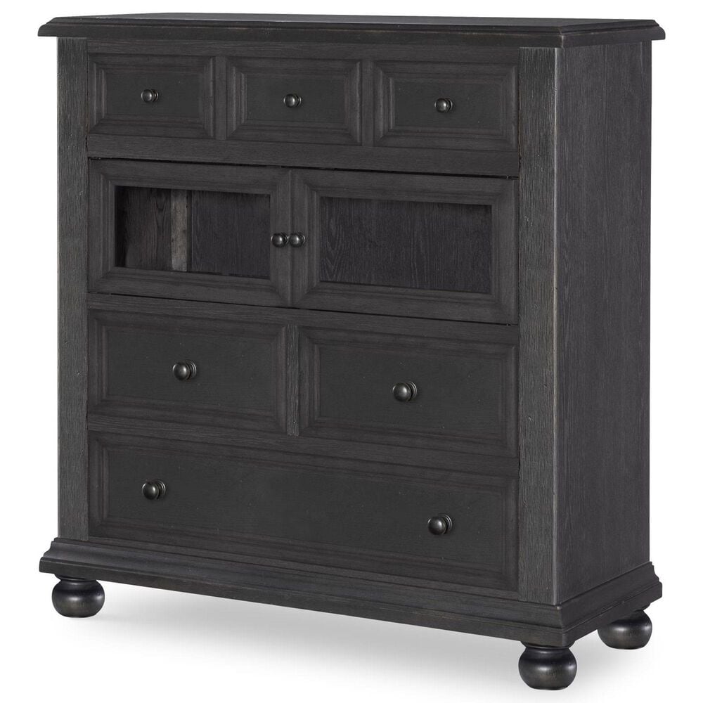 Legacy Classic Vintage Market Glass Door 6-Drawer Chest in Kettle Black, , large