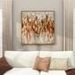 Maple and Jade 39" x 39" Abstract Framed Wall Art in Gold, Red, Brown, White and Gray, , large