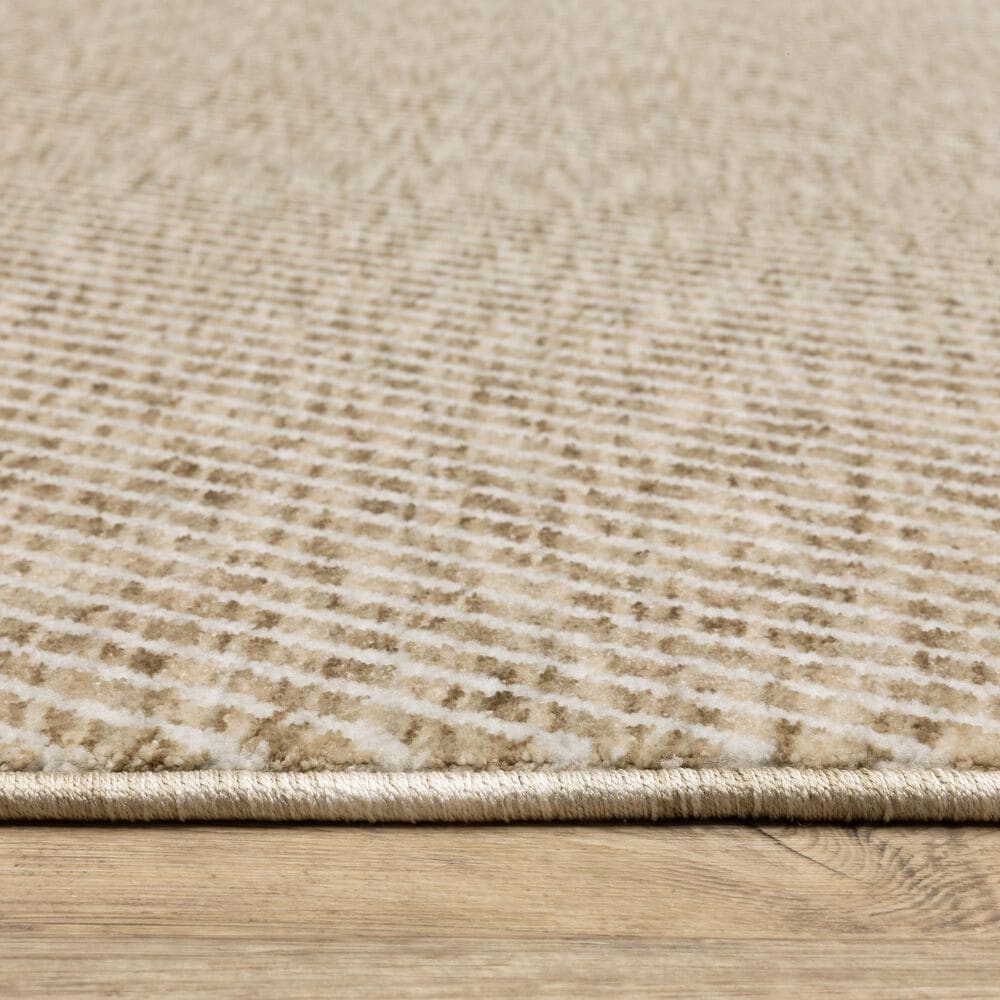 Oriental Weavers Echo Beige and Ivory 7&#39;10&quot; x 10&#39;10&quot; Area Rug, , large