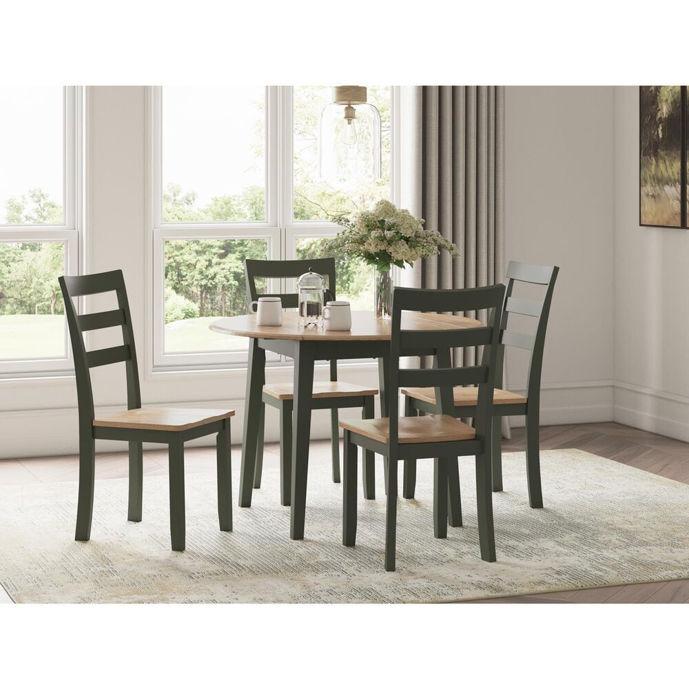 Ashley Gesthaven Dining Chair Set of 2 in Natural and Green, , large