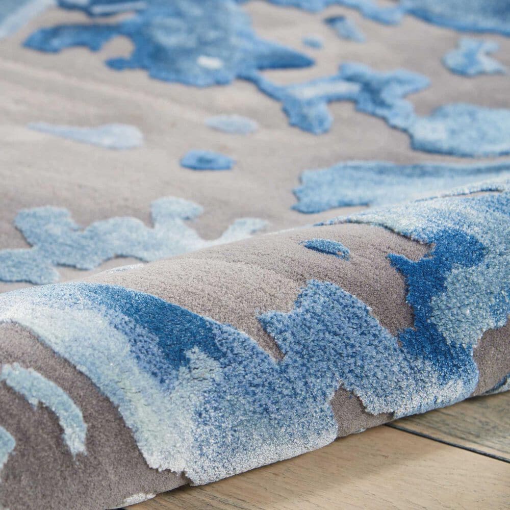 Nourison Prismatic PRS10 7&#39;9&quot; x 9&#39;9&quot; Blue and Grey Area Rug, , large